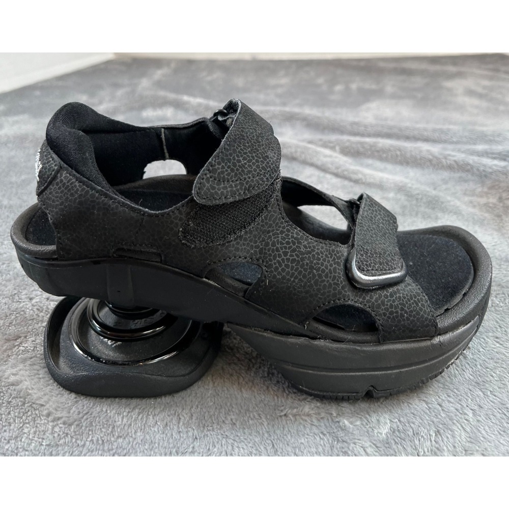 Z-Coil Sidewinder Sandal Women 6 Black Orthotic Comfort 0107 Heels Adjustable